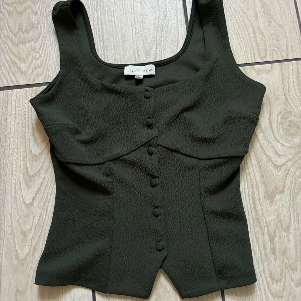 Dark green tank top